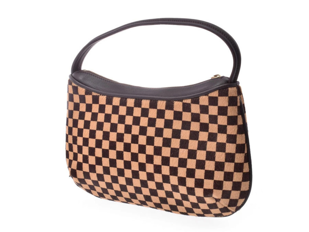 Louis Vuitton Tiger Hair Calf Brown Accessory Clutch Sauvage Damier Brown